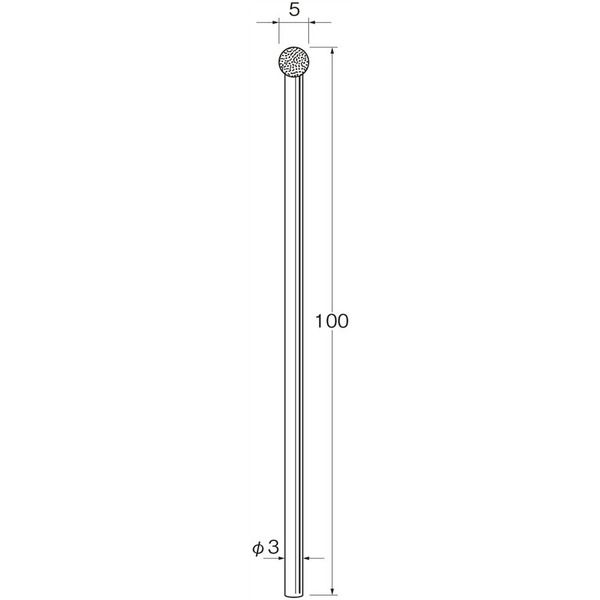 日本精密機械工作 軸付き電着ボラゾン砥石 N1923 1本（直送品）