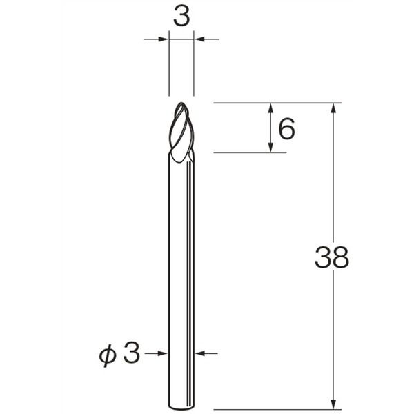 日本精密機械工作 超硬カッタースパイラル K7220 1本（直送品）