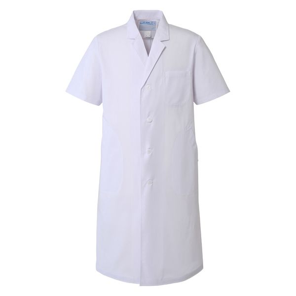 アプロンアパレル メンズ診察衣シングル型半袖(ホワイト)4Lサイズ 112-30AP-4L 1枚（直送品）