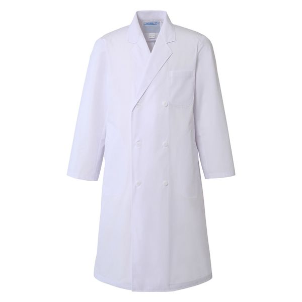 アプロンアパレル メンズ診察衣ダブル型長袖(ホワイト)4Lサイズ 115-30AP-4L 1枚（直送品）