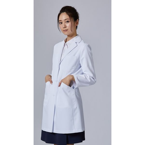 アプロンアパレル レディス診察衣(ホワイト)Mサイズ 266-60AP-M 1枚（直送品）