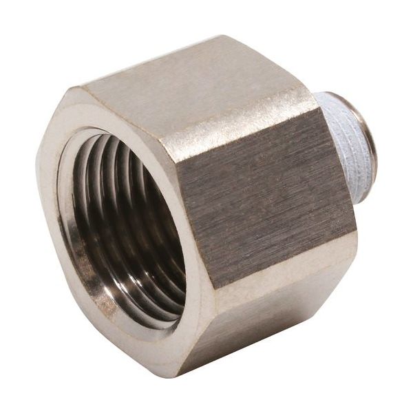 日本ピスコ ピスコ チューブフィッティング 延長継手ブッシュチューブ2ネジ04 PF02-04 1セット(10個) 809-5369（直送品）