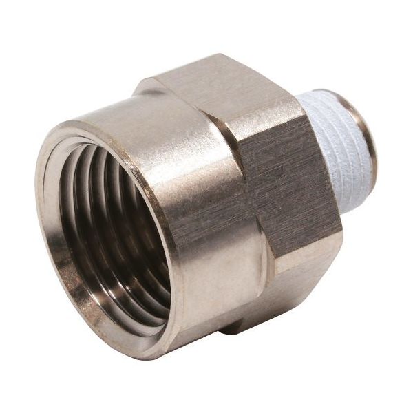 日本ピスコ ピスコ チューブフィッティング 延長継手ブッシュチューブ1ネジ03 PF01-03 1セット(10個) 809-5365（直送品）