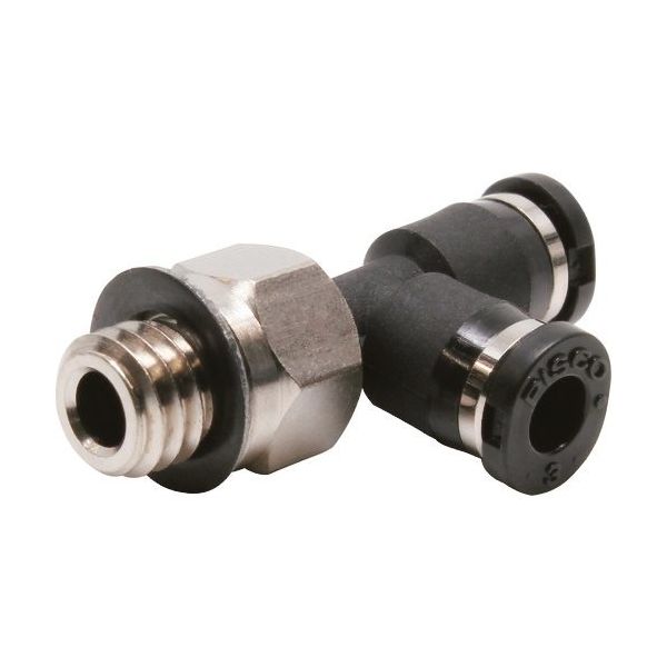 日本ピスコ ピスコ チューブフィッティングミニ ブランチティーチューブ3ネジM6色M PD3-M6M 1セット(10個) 809-5356（直送品）