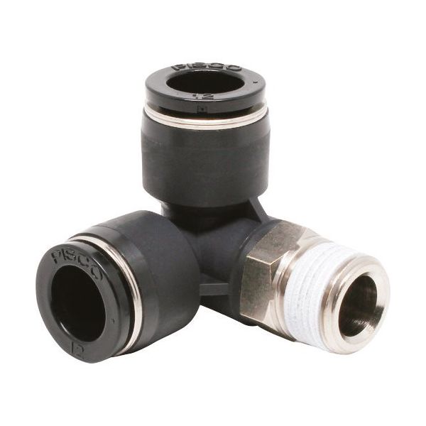 日本ピスコ ピスコ チューブフィッティング トリポッドエルボチューブ12ネジR3/8 PVX12-03 1セット(10個) 809-5279（直送品）