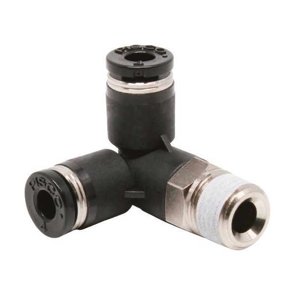 日本ピスコ ピスコ チューブフィッティング トリポッドエルボチューブ4ネジR1/8 PVX4-01 1セット(10個) 809-5281（直送品）