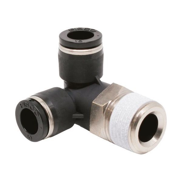 日本ピスコ ピスコ チューブフィッティング トリポッドエルボチューブ10ネジR1/2 PVX10-04 1セット(10個) 809-5277（直送品）