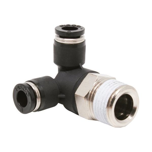 日本ピスコ ピスコ チューブフィッティング トリポッドエルボチューブ6ネジR3/8 PVX6-03 1セット(10個) 809-5287（直送品）