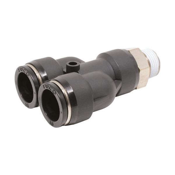 日本ピスコ ピスコ チューブフィッティング ブランチワイチューブ16ネジR3/8 PX16-03 1セット(10個) 809-5255（直送品）