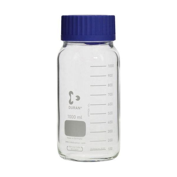 柴田科学 SIBATA 耐熱ねじ口びん 広口 青キャップ付 1000mL 10入 017250-1000A 1セット(10個)（直送品）