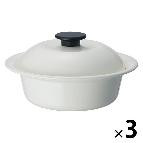 野田琺瑯 ココナベ大乳白 65313 1セット（3個） 7,808円