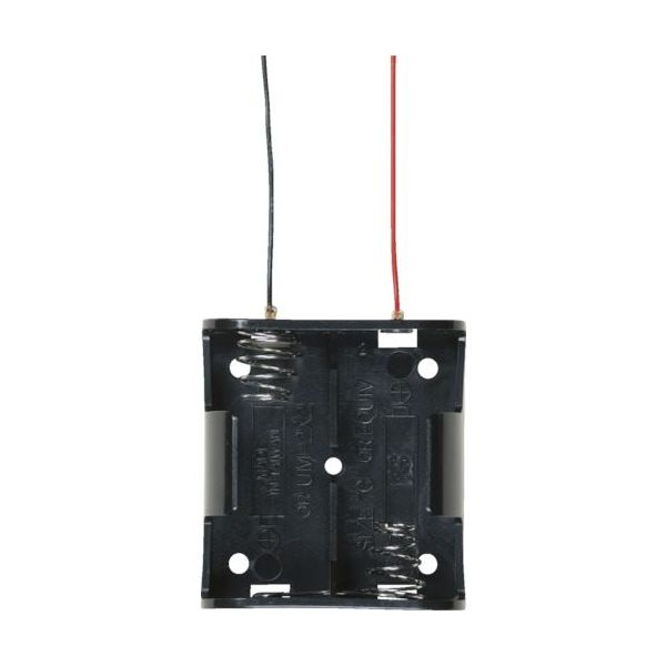タカチ電機工業 タカチ リード線付電池ホルダー 単2×2 SN2-2 1個 148-2042（直送品）