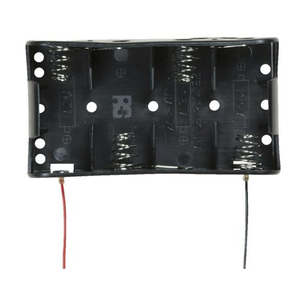 タカチ電機工業 タカチ リード線付電池ホルダー 単2×4 SN2-4 1個 148-2035（直送品）