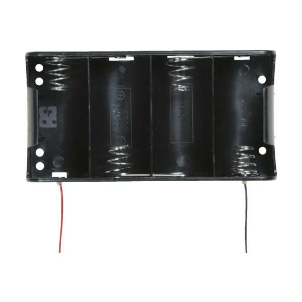 タカチ電機工業 タカチ リード線付電池ホルダー 単1×4 SN1-4 1個 148-2043（直送品）