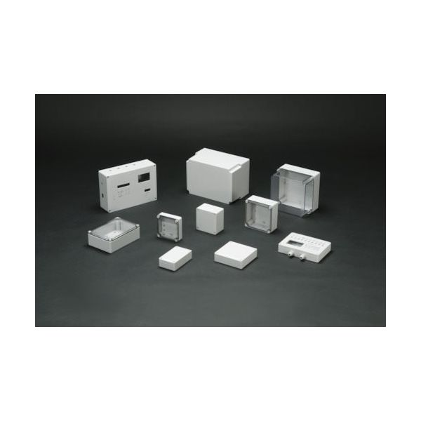 タカチ電機工業 タカチ 防水・防塵ポリカボックス ホワイトグレー 125×125×125 SPCP131313G 1台 850-3347（直送品）