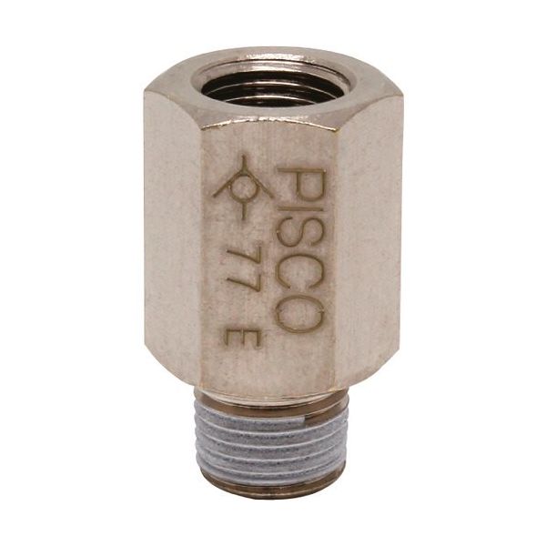 日本ピスコ ピスコ チェックバルブ ブッシュ オネジ側出力 CVF01-01B 1個 818-1159（直送品）