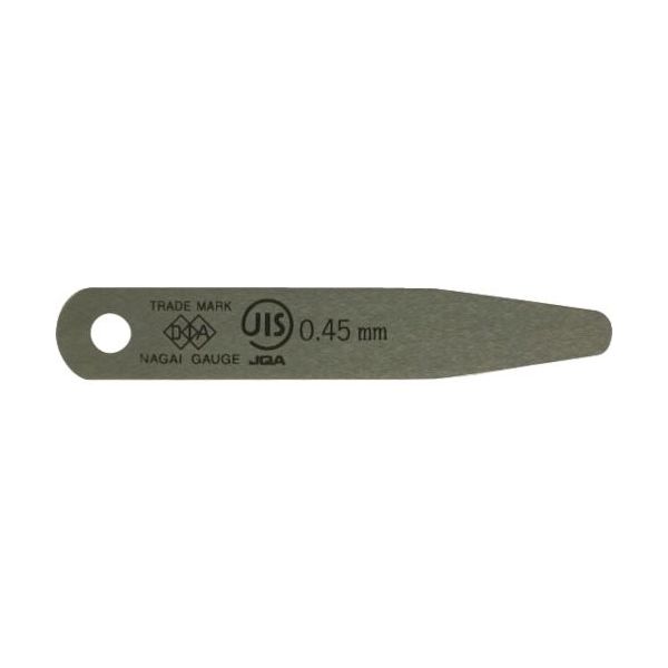 永井ゲージ製作所 DIA JIS規格すきまゲージリーフ 0.45X75B型 75B0.45 1個 838-0674（直送品）