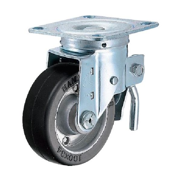 ハンマーキャスター ハンマー 旋回式ゴム車輪(ワイドタイプ)100mm トータルロック 615S-WR100 1個 814-3366（直送品）