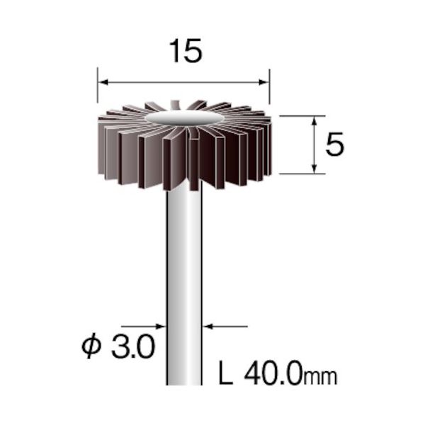 ミニター ミニモ ラジアルサンダー#80 φ15 (3個入) EA1002 1袋(3個) 852-9910（直送品）