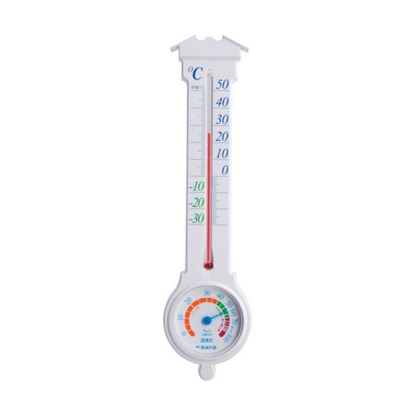 佐藤計量器製作所 佐藤 温度計ミルノEX (ホワイト) (1031ー00) 1031-00 1個 857-0556（直送品）