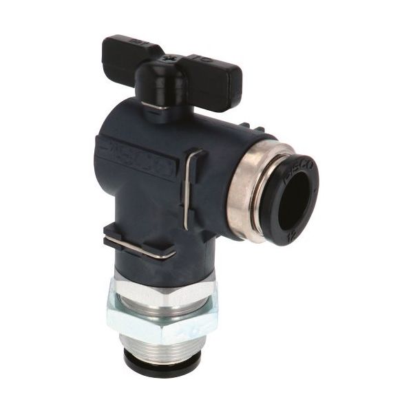 日本ピスコ ピスコ ボールバルブ 60シリーズ 隔壁ユニオンエルボ BVLM60-1212 1個 818-1121（直送品）