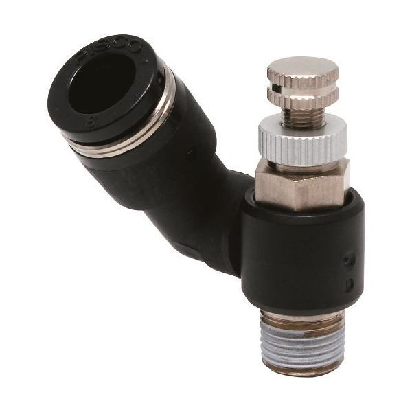 日本ピスコ ピスコ スロットルバルブ フリー チューブ8MMネジR1/8 JNS8-01 1個 809-5501（直送品）