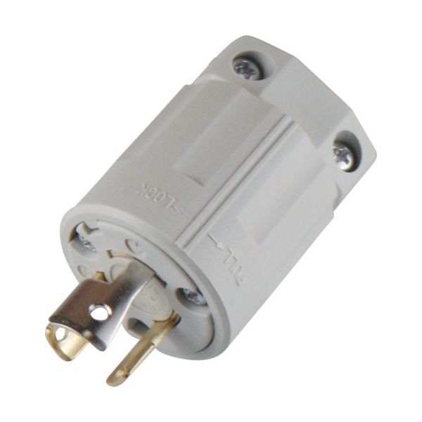 アメリカン電機 引掛形 ナイロンプラグ 接地2P15A125V 白色 3112N-IV 1個 850-1080（直送品）