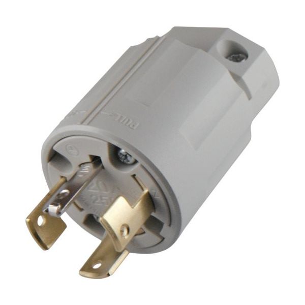 アメリカン電機 引掛形 ナイロンプラグ 接地3P20A250V 白色 4222N-IV 1個 850-1128（直送品）