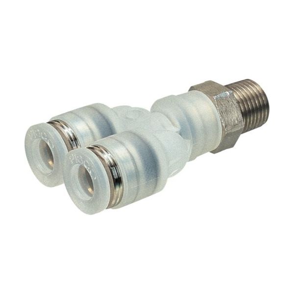 日本ピスコ ピスコ チューブフィッティングPP ブランチワイチューブ6ネジR3/8SUS PPX6-03SUS 1個 818-1848（直送品）