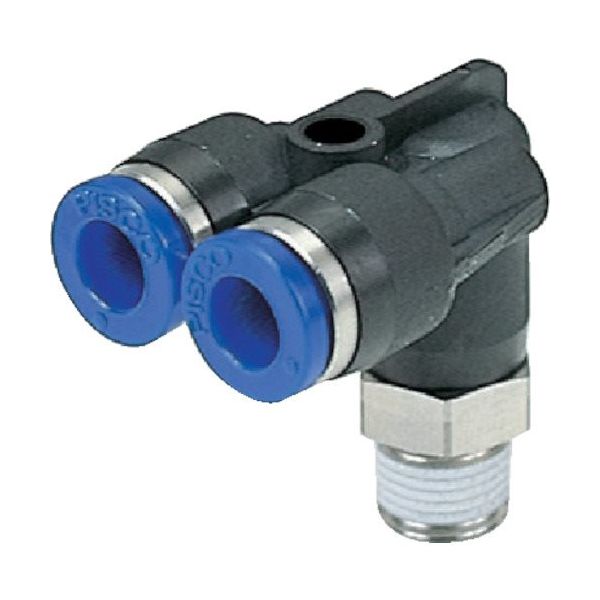 日本ピスコ ピスコ 耐腐蝕性SUS303相当継手 ブランチエルボチューブ6ネジM6X1 SPAX6-M6 1個 818-2019（直送品）