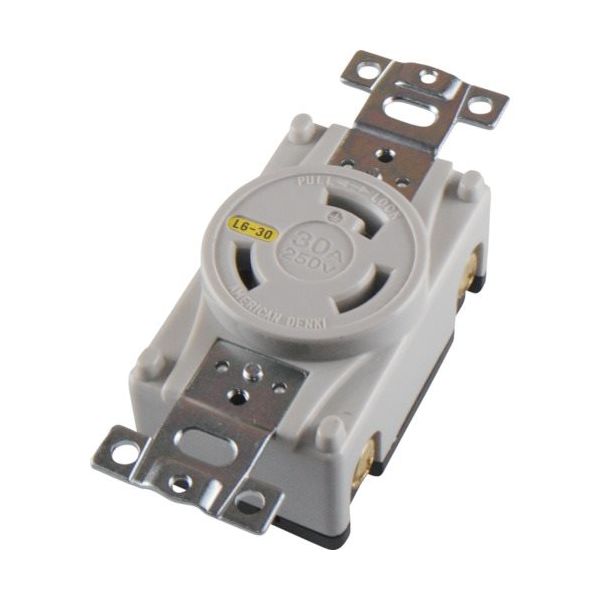 アメリカン電機 引掛形 埋込コンセント 接地2P30A250V 白色 3320-L6-IV 1個 850-1107（直送品）