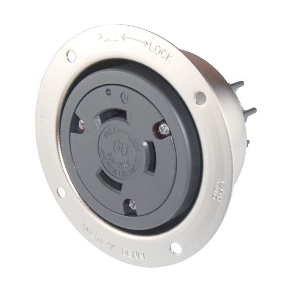 アメリカン電機 引掛形 フランジコンセント 3P60A250V 3626 1個 850-1118（直送品）
