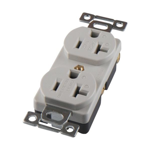 アメリカン電機 平刃形 複式埋込コンセント 接地2P20A125V 白色 7210GD-IV 1個 850-1160（直送品）