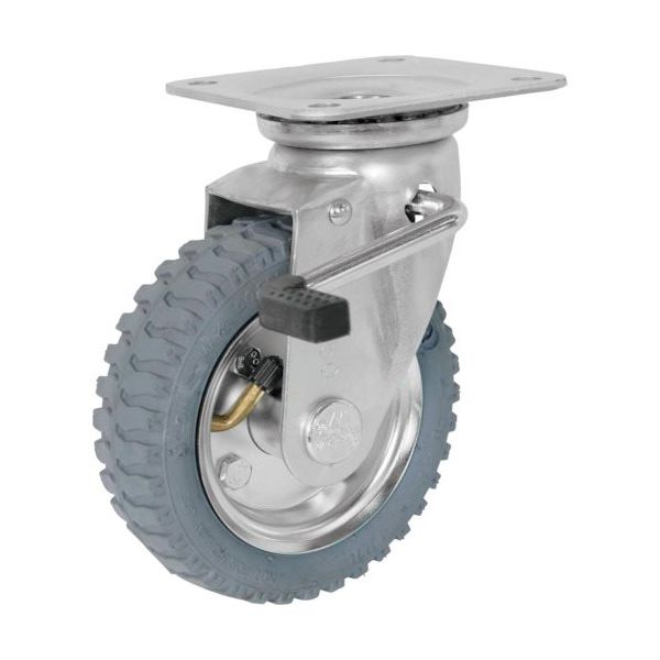 シシクSISIKUアドクライス シシク 空気入車輪付キャスター 自在ストッパー付 153mm AIJB-6-2G 1個 112-9407（直送品）