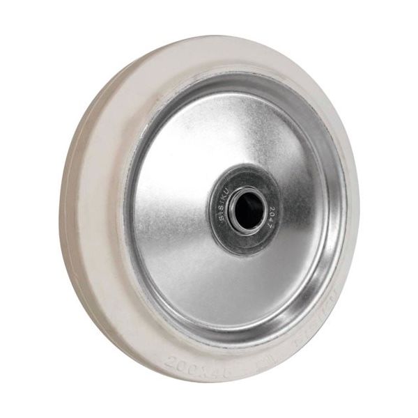 シシクSISIKUアドクライス シシク ホワイトジエンゴム車輪のみ 200径 WW-200 1個 112-9420（直送品）