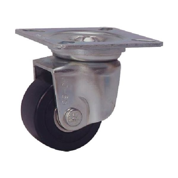 シシクSISIKUアドクライス シシク 低床重荷重用キャスター 75径 自在 YN車輪 三価クロメート HJ-75U-YN 1個（直送品）