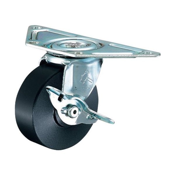 ハンマーキャスター ハンマー Gシリーズコーナー 旋回式MCナイロン車輪 65mm ストッパー付 215G-MC65 1個 814-1835（直送品）