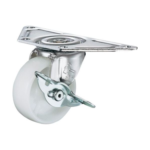 ハンマーキャスター ハンマー Gシリーズコーナー 旋回式ナイロン車輪 65mm ストッパー付 215G-N65 1個 814-1838（直送品）