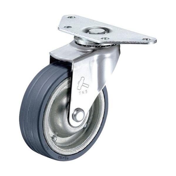 ハンマーキャスター ハンマー Eシリーズコーナー 旋回式ゴム車輪(スチールホイール)65mm 220E-PR65 1個 814-1877（直送品）