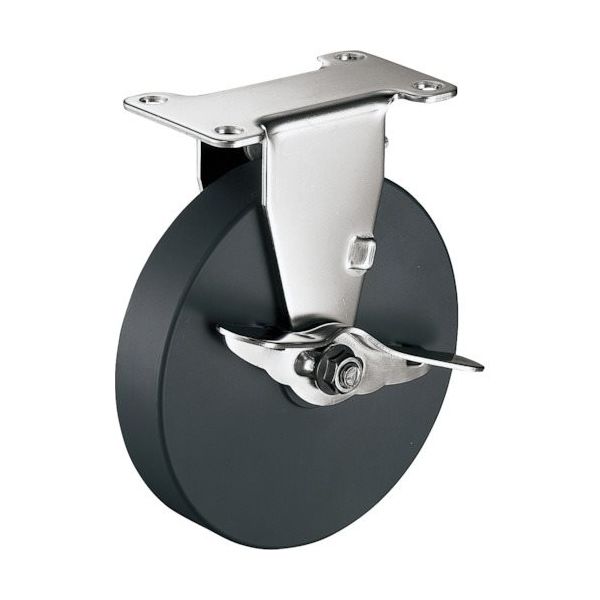 ハンマーキャスター ハンマー Eシリーズオールステンレス 固定式MCナイロン車輪 125mm スットパー付 315ER-MC125 1個（直送品）