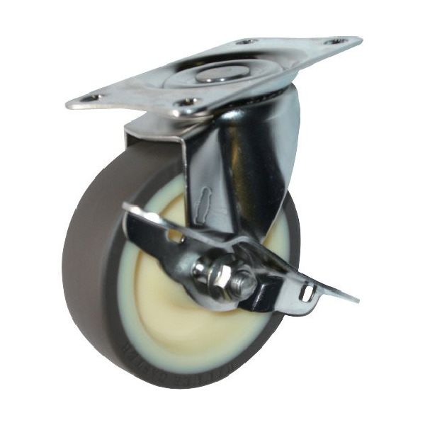 ハンマー Eシリーズオールステンレス 旋回式ウレタン車輪(ナイロンホイール)65mm ストッパー付 315E-UR65 1個（直送品）