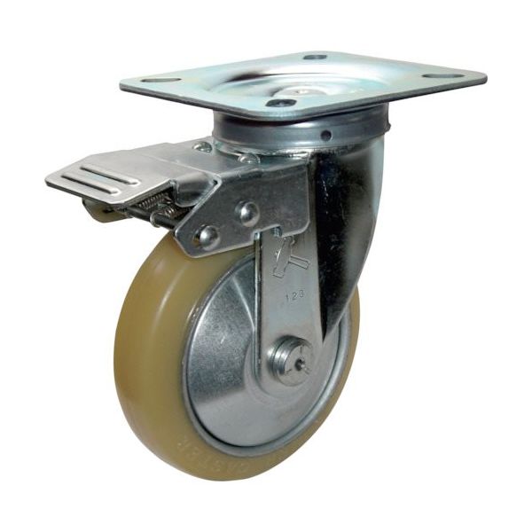 ハンマーキャスター ハンマー スイッチキャスター ウレタン車輪(ローラーベアリング)125mm 400FAS-URB125 1個（直送品）