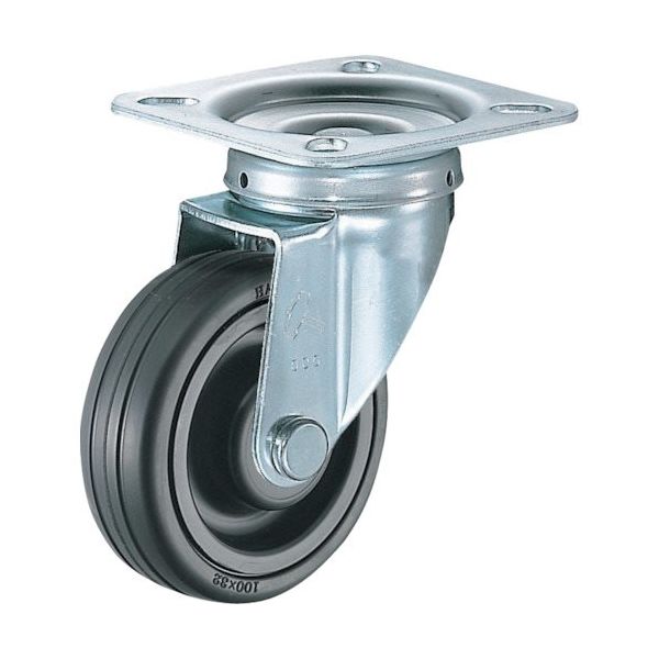 ハンマーキャスター ハンマー 旋回式ゴム車輪(ナイロンホイール・ボールベアリング)100mm 400S-CHR100 1個 814-2173（直送品）