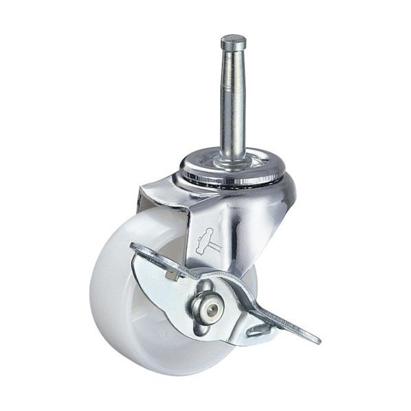 ハンマーキャスター ハンマー 差込み旋回式ナイロン車輪 50mm ストッパー付 415B-N50 1個 814-0899（直送品）