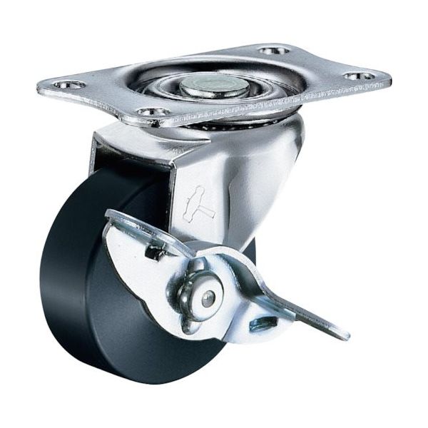 ハンマーキャスター ハンマー Eシリーズ旋回式MCナイロン車輪 50mm ストッパー付 415E-MC50 1個 814-0578（直送品）