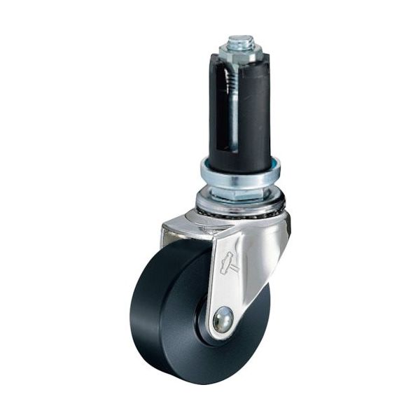 ハンマーキャスター ハンマー パイプ差込み旋回式MCナイロン車輪 50mm φ22~24用 4203EU-MC50 1個 814-3146（直送品）