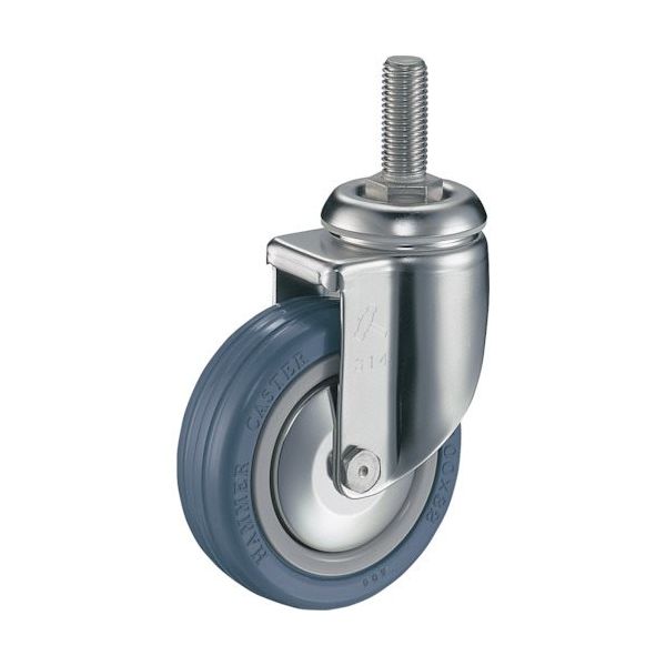 ハンマーキャスター ハンマー パイプ差込み旋回式ゴム車輪 65mm φ22~24用 4203EU-R65 1個 814-3157（直送品）