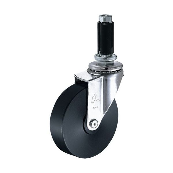 ハンマーキャスター ハンマー パイプ差込み旋回式MCナイロン車輪 150mm φ21~23用 4205EU-MC150 1個（直送品）