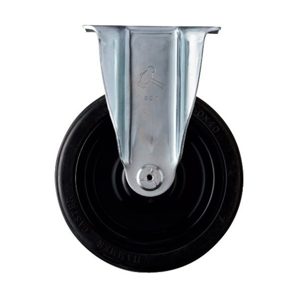 ハンマーキャスター ハンマー 固定式ゴム車輪(ナイロンホイール・ボールベアリング)150mm 420SRP-CHR150 1個（直送品）