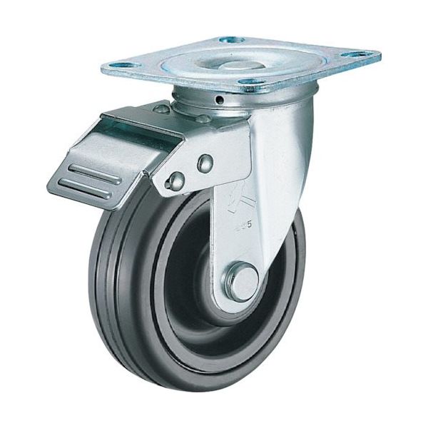 ハンマーキャスター ハンマー スイッチキャスター ゴム車輪(ナイロンホイール・ボールベアリング)150mm 420FAS-CHR150 1個（直送品）